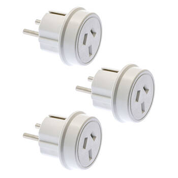 3PK Moki Travel Adaptors - AUS/NZ to Europe & Bali