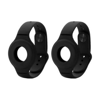 2PK Moki Wristband Accessory for MokiTag W/ Skin-Friendly Silicone Black