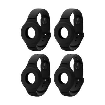 4PK Moki Wristband Accessory for MokiTag W/ Skin-Friendly Silicone Black