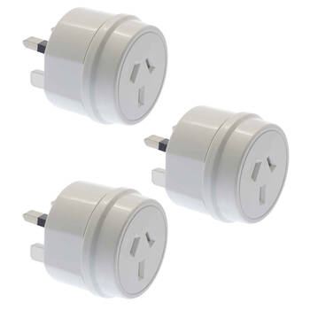 3PK Moki Travel Adaptors - AUS/NZ to UK