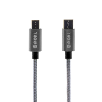 Moki Braided Type C to Micro SynCharge Cable - 90cm/3ft - Gun Metal