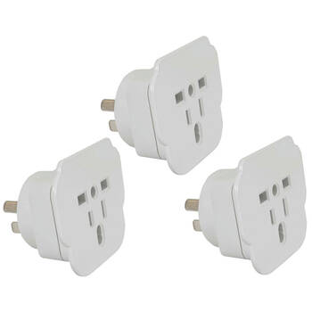 3PK Moki Travel Adaptor Inbound Universal - World to AU and NZ