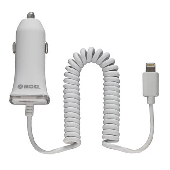 Moki Fixed Lightning Car Charger (Apple Licenced)