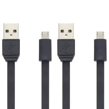 2PK Moki Micro USB SynCharge Cable - Black