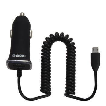Moki Fixed MicroUSB Car Charger