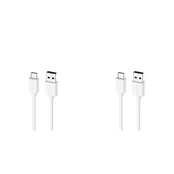 2PK Moki USB-A to USB-C SynCharge Cable 1M iPhone/Android Classic White