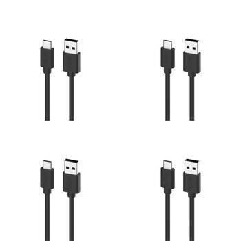 4PK Moki USB-A to USB-C SynCharge Cable 1M iPhone/Android Jet Black