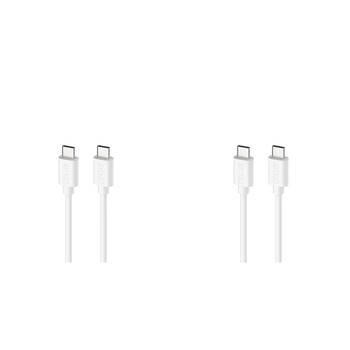 2PK Moki USB-C to USB-C SynCharge Cable 1M iPhone/Android Classic White