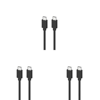 3PK Moki USB-C to USB-C SynCharge Cable 1M iPhone/Android Jet Black