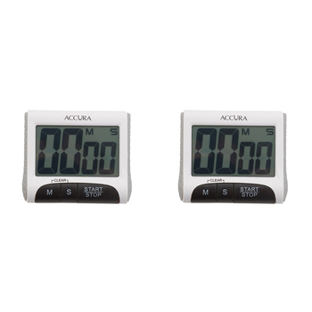 2PK Davis & Waddell Digital Timer 99 Min 59 Seconds 8x3cm - White