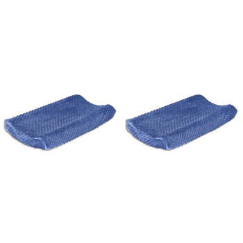 2x The Peanutshell 81cm Polyester Nursery Change Pad Cover Little Peanut Navy BL