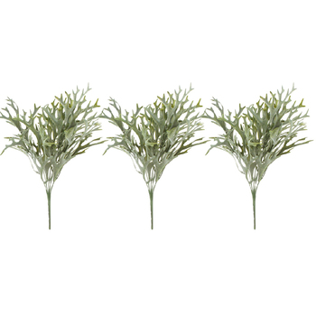 3PK Maine & Crawford 38cm Faux Darcie Stag Horn Spray Artificial Plant - Green