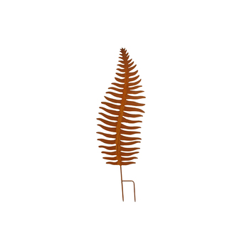 Maine & Crawford Yamba 100cm Outdoor Fern Leaf Cast Iron Ornament - Rusted