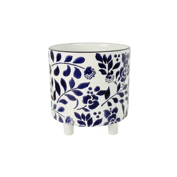 Maine & Crawford 21x20cm Elianna Ceramic Pot Planter - Blue/White