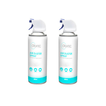 2PK Cruxtec 400ml Aerosol Air Duster Spray Dust Remover