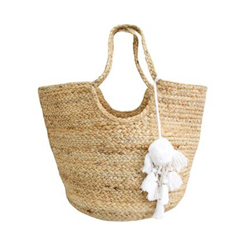 LVD Lula Jute 50cm Bag Ladies/Women's Handbag w/ Handle - Natural