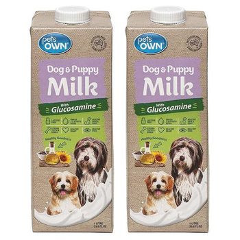 2PK Pets Own Dog & Puppy Milk w/ Glucosamine 1L