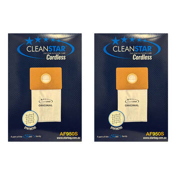 2x 5pc Cleanstar Synthetic VacBag AF950S for VPROSTAR Backpack Vacuum Cleaner