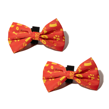 2PK AFL Gold Coast Suns Pet Dog Neck Bowtie Accessory One Size