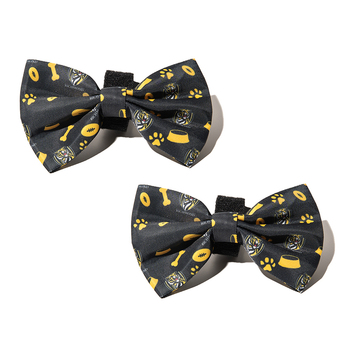 2PK AFL Richmond Tigers Pet Dog Neck Bowtie Accessory One Size