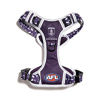 AFL Fremantle Dockers Pet Dog Padded Harness Adjustable Vest L