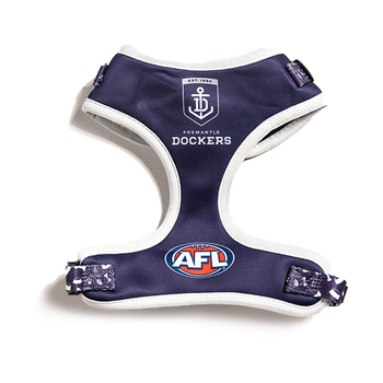 AFL Fremantle Dockers Pet Dog Padded Harness Adjustable Vest M