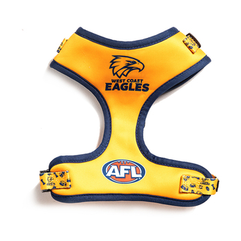 AFL West Coast Eagles Pet Dog Padded Harness Adjustable Vest S