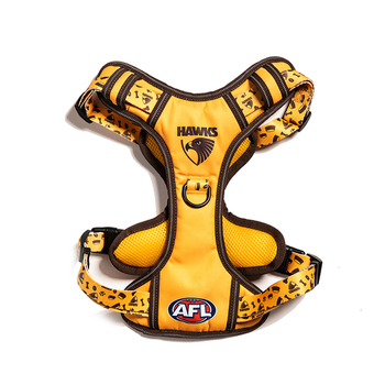 AFL Hawthorn Hawks Pet Dog Padded Harness Adjustable Vest L