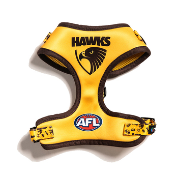 AFL Hawthorn Hawks Pet Dog Padded Harness Adjustable Vest M