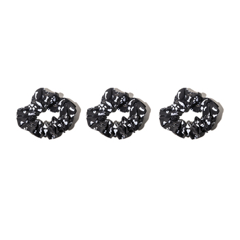3PK AFL Collingwood Magpies Hair Scrunchie/Tie Accessory 10cm