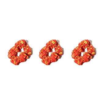 3PK AFL Gold Coast Suns Hair Scrunchie/Tie Accessory 10cm