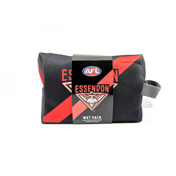 5pc AFL Essendon Bag Body Wash/Disposable Razor/Loofa & Soap
