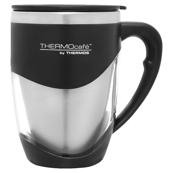 THERMOcafe Stainless Steel Inner Double Wall Desk Mug Black 375ml
