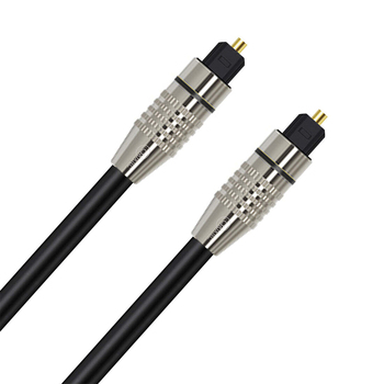 Cruxtec AFO-02-BK Toslink Fiber Optical Digital Audio Cables 2m - Black