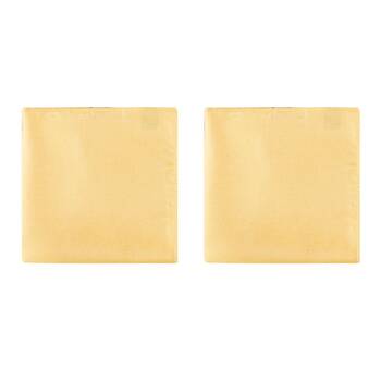 2PK Abelard Satin Silk Pocket Square Handkerchief - Lemon