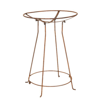 Round Garden 87x52cm Bird Bath Metal Stand Decor - Rust