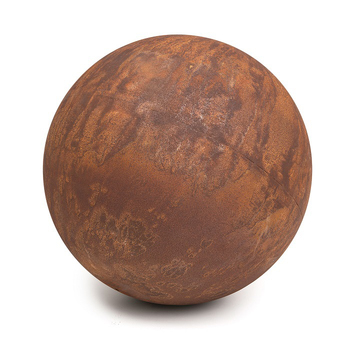 Garden Corten Steel 50cm Ball Round Outdoor Decor - Brown