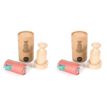 2x Wooden 12cm Paper Pot Maker For Garden Seedling Plant Natural