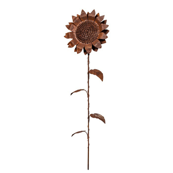 Garden 150cm Rust Metal Stake Sunflower Rust Large Outdoor Decor
