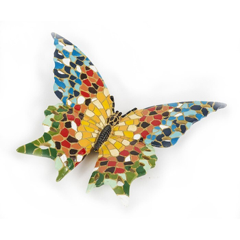 Garden Polyresin 25cm Butterfly Mosaic Decor - Large