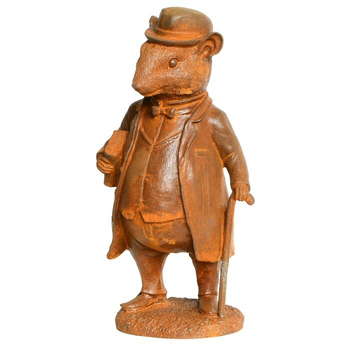 Willow Rat 28.5cm Cast Iron Ornament Sculpture Garden Decor Small