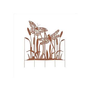 Steel Butterfly/Dragonfly Screen Home Decor 138x135cm - Rust
