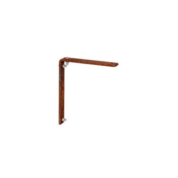  Metal Shelf Support Hanging L Bracket Medium 15x17cm - Rust