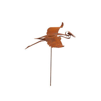 Mild Steel Wading Bird Large Home/Garden Decor 132x92cm - Rust