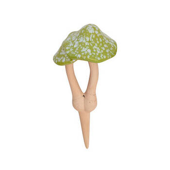  Ceramic Double Mushroom Green 12x29cm - Assorted