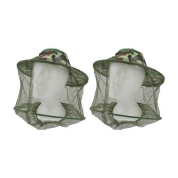 2PK AgBoss Brim Style Bug And Mosquito Mesh Netting Hat 30x13x2.5cm