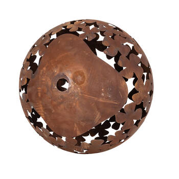  Ball Corten Steel Flower Outdoor Decoration 40x40cm Rust