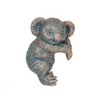  Polyresin Koala Planter Pot Sitter Ornament Aged Brass Assorted