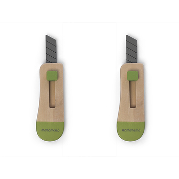 2x MamaMemo Workshop Tools Knife Blade/Box Kids/Children Wooden Cutter Toy 3y+