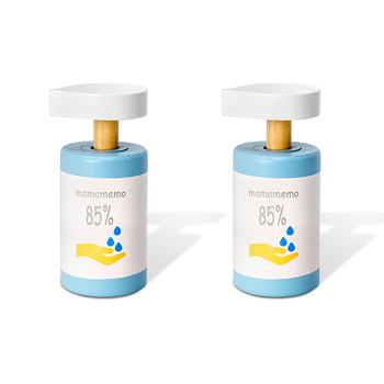 2x MamaMemo 11.8cm Wooden Hand Sanitiser Kids/Children Fun Toy 10m+